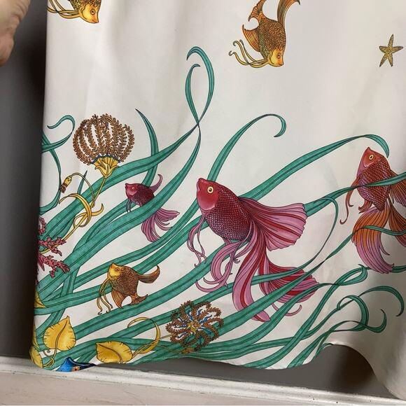 Natori slip nightgown size 3X fish animal summer print beachy neglige plus - Picture 7 of 14